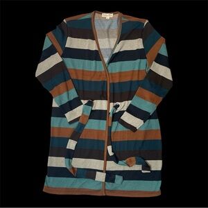 Stylish Striped Open Cardigan‎ by Indigo Rose